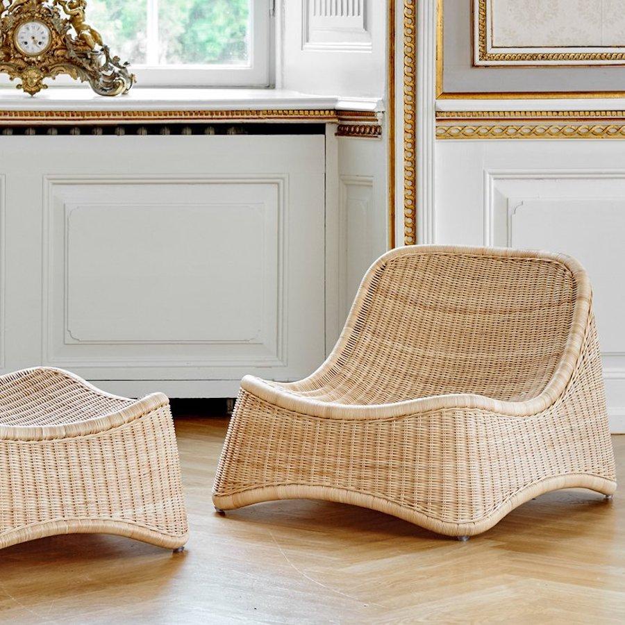 CHILL LOUNGE CHAIR & STOOL RATTAN - DYKE & DEAN