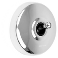CHROME 2 WAY TOGGLE WALL SWITCH BLACK - DYKE & DEAN