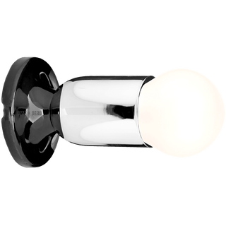 CHROME FIXED STUBBY CERAMIC LAMP - DYKE & DEAN