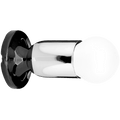 CHROME FIXED STUBBY CERAMIC LAMP - DYKE & DEAN