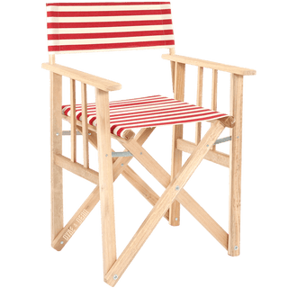 クラシックストライプ柄木製椅子 クラシックディレクターズチェアストライプカラー|ガーデン