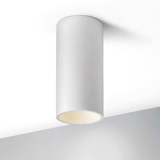 CONCRETE CYLINDER CEILING LIGHT LIGHT GREY - DYKE & DEAN