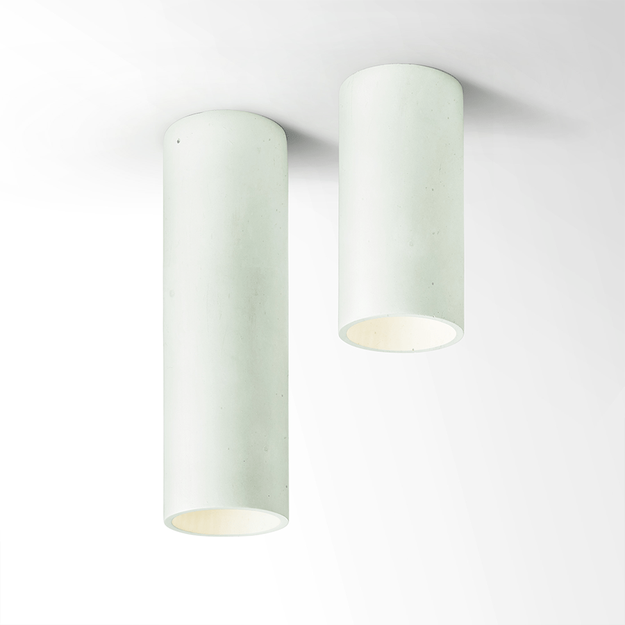 CONCRETE CYLINDER CEILING LIGHT MINT GREEN - DYKE & DEAN