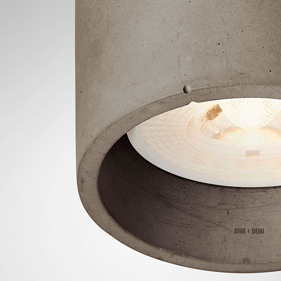 CONCRETE CYLINDER PENDANTS MEDIUM - DYKE & DEAN