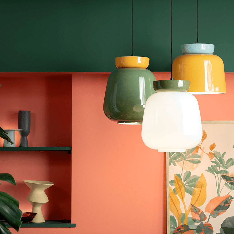 CORCOVADO SHORT CERAMIC PENDANT SHADE LAMP - DYKE & DEAN