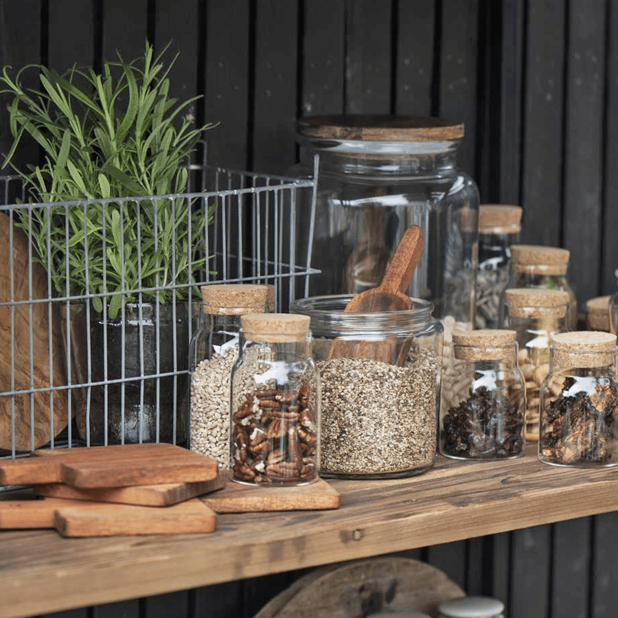 CORK GLASS STORAGE JAR 150ML - DYKE & DEAN