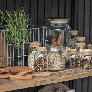 CORK GLASS STORAGE JAR 330ML - DYKE & DEAN