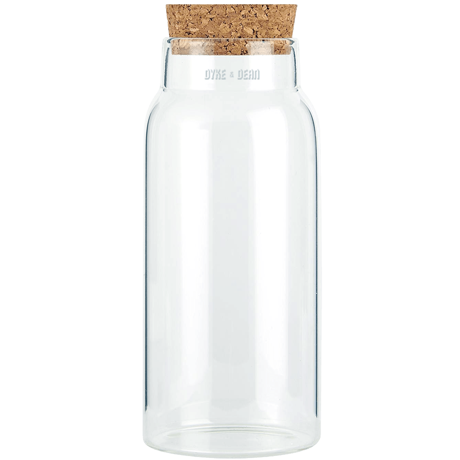 CORK GLASS STORAGE JAR 330ML - DYKE & DEAN