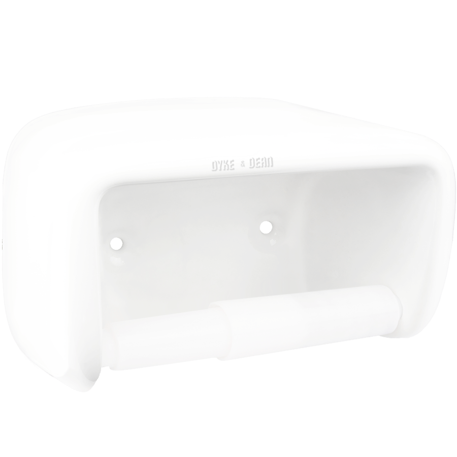 COVERED PORCELAIN TOILET PAPER HOLDER - DYKE & DEAN