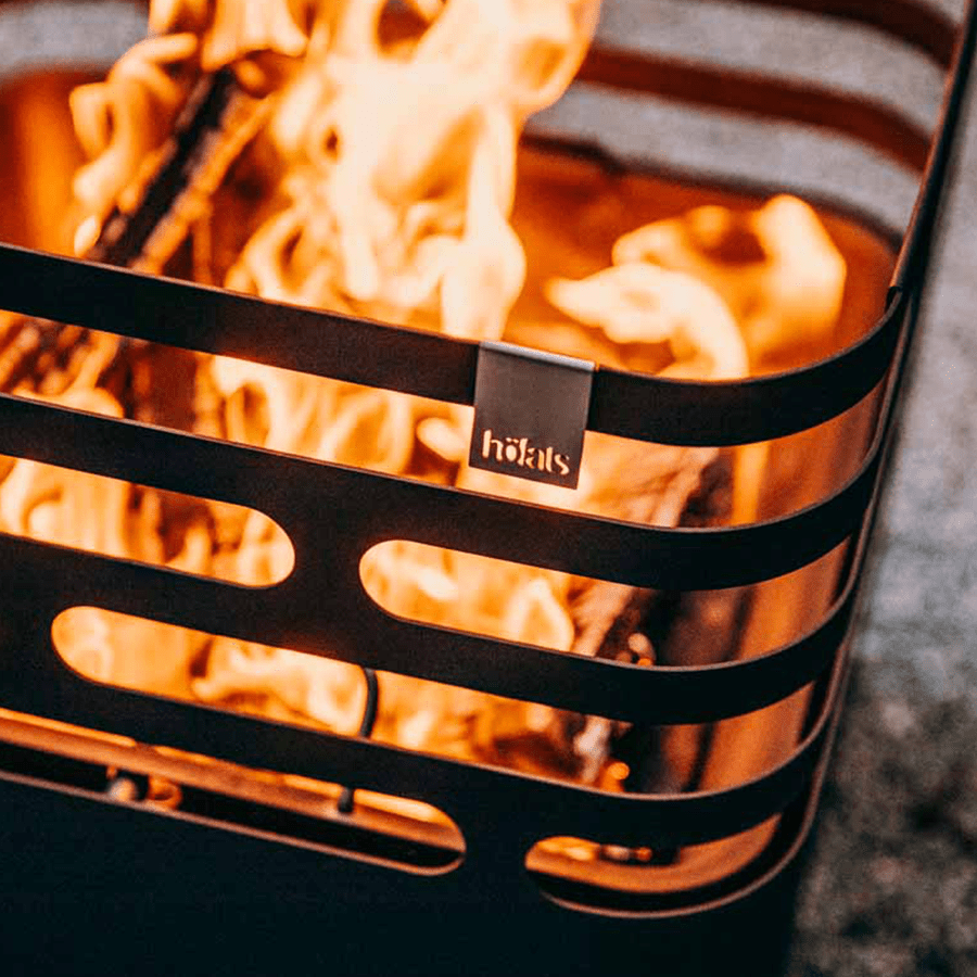 CUBE FIRE BASKET & GRILL BLACK CUBE GRILL - DYKE & DEAN