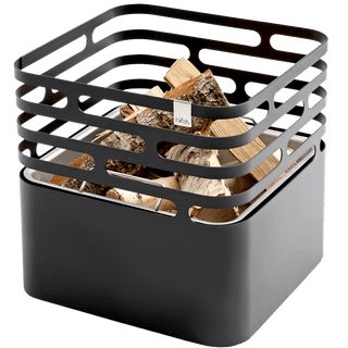 CUBE FIRE BASKET & GRILL BLACK CUBE GRILL - DYKE & DEAN