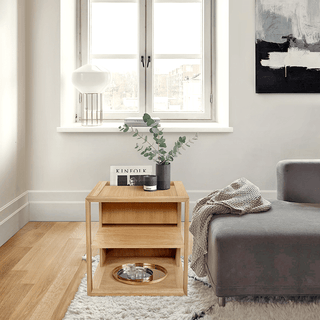 CUBE SIDE TABLE OAK - DYKE & DEAN