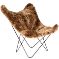 CUERO BUTTERFLY CHAIR BROWN SHEEPSKIN - DYKE & DEAN