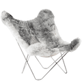 CUERO BUTTERFLY CHAIR GREY SHEEPSKIN - DYKE & DEAN