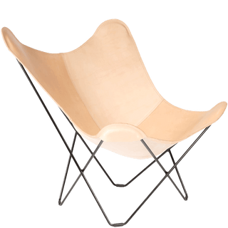 CUERO BUTTERFLY CHAIR NATURAL LEATHER - DYKE & DEAN