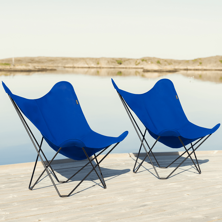 CUERO BUTTERFLY OUTDOOR ATLANTIC BLUE CHAIR - DYKE & DEAN