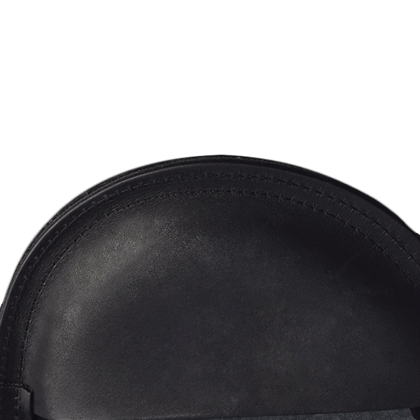 CUERO FLYING GOOSE STOOL BLACK LEATHER - DYKE & DEAN