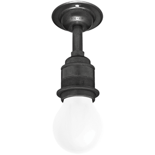 DARK BRASS FIXED EXTENDED E27 WALL BULB HOLDER - DYKE & DEAN