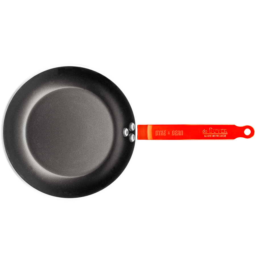 DE BUYER CHOC FRYING PANS RED HANDLES - DYKE & DEAN