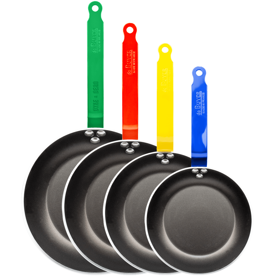 Coloured shop frying pans