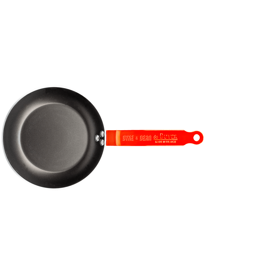 DE BUYER CHOC FRYING PANS RED HANDLES - DYKE & DEAN