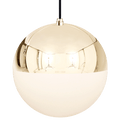 DOME CAPPED OPAL GLOBE PENDANT BRASS 300MM - DYKE & DEAN