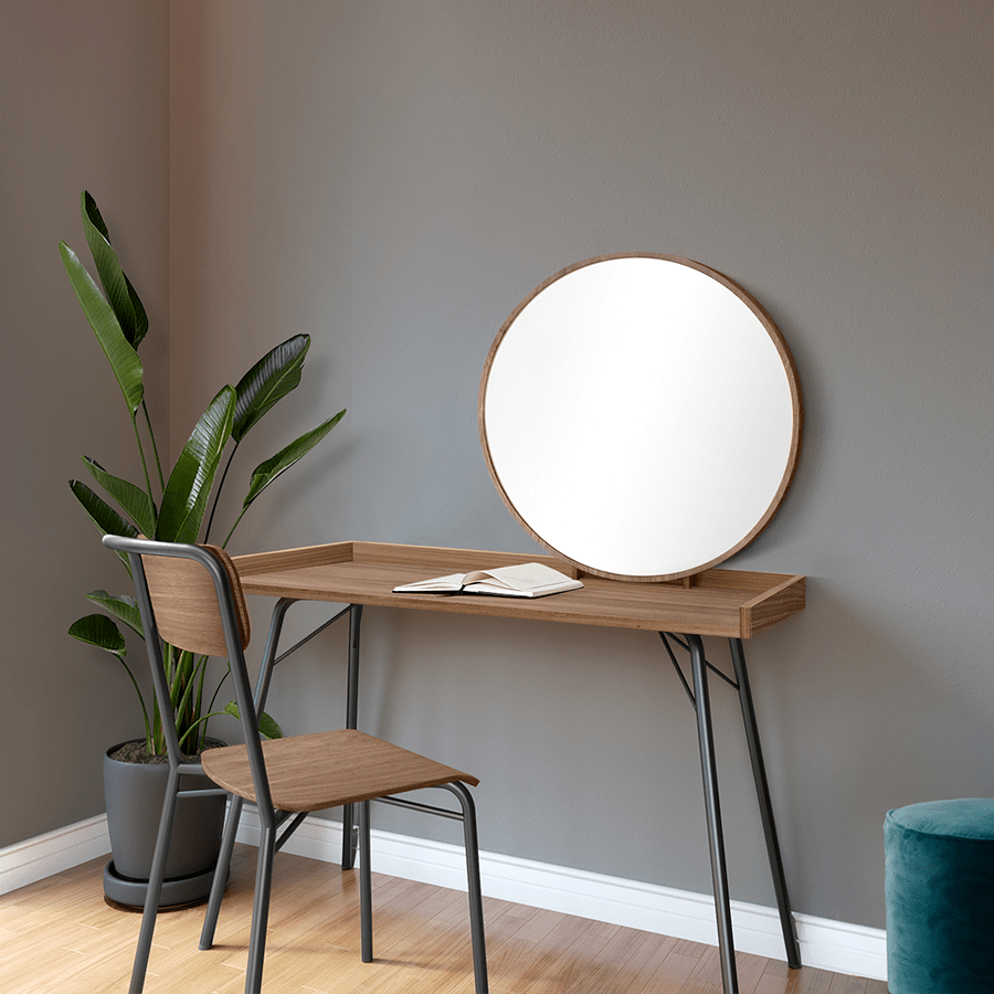 DRESSING MIRROR DESK WALNUT - DYKE & DEAN