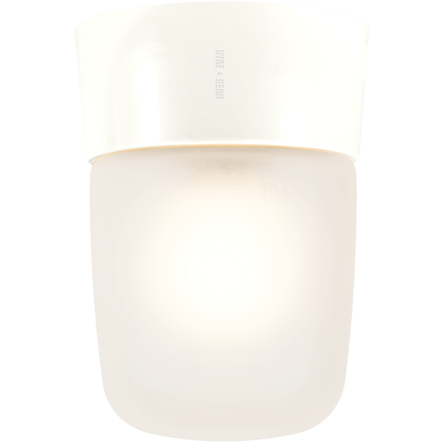 DUROPLAST CREAM REARWIRED WALL & CEILING LIGHT FROSTED - DYKE & DEAN