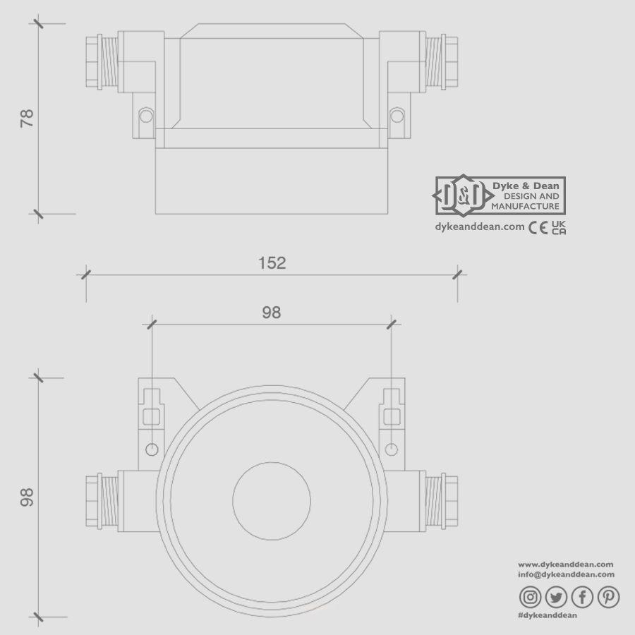 DUROPLAST MOVABLE WALL & CEILING LIGHT FROSTED - DYKE & DEAN