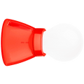 DYKE & DEAN FIXED SOCKET RED CERAMIC LAMP - DYKE & DEAN