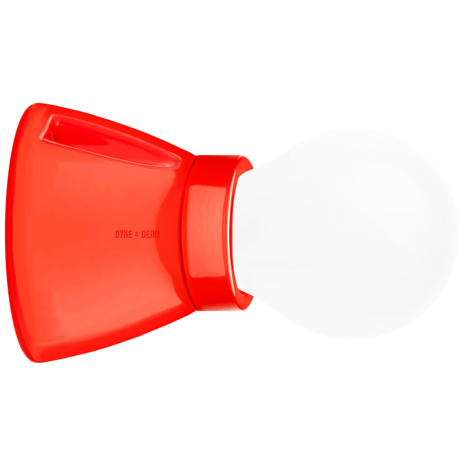 DYKE & DEAN FIXED SOCKET RED CERAMIC LAMP - DYKE & DEAN