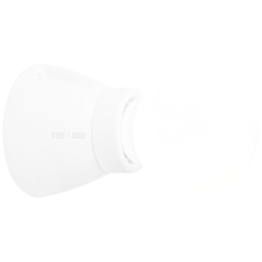 DYKE & DEAN FIXED SOCKET WHITE CERAMIC LAMP - DYKE & DEAN