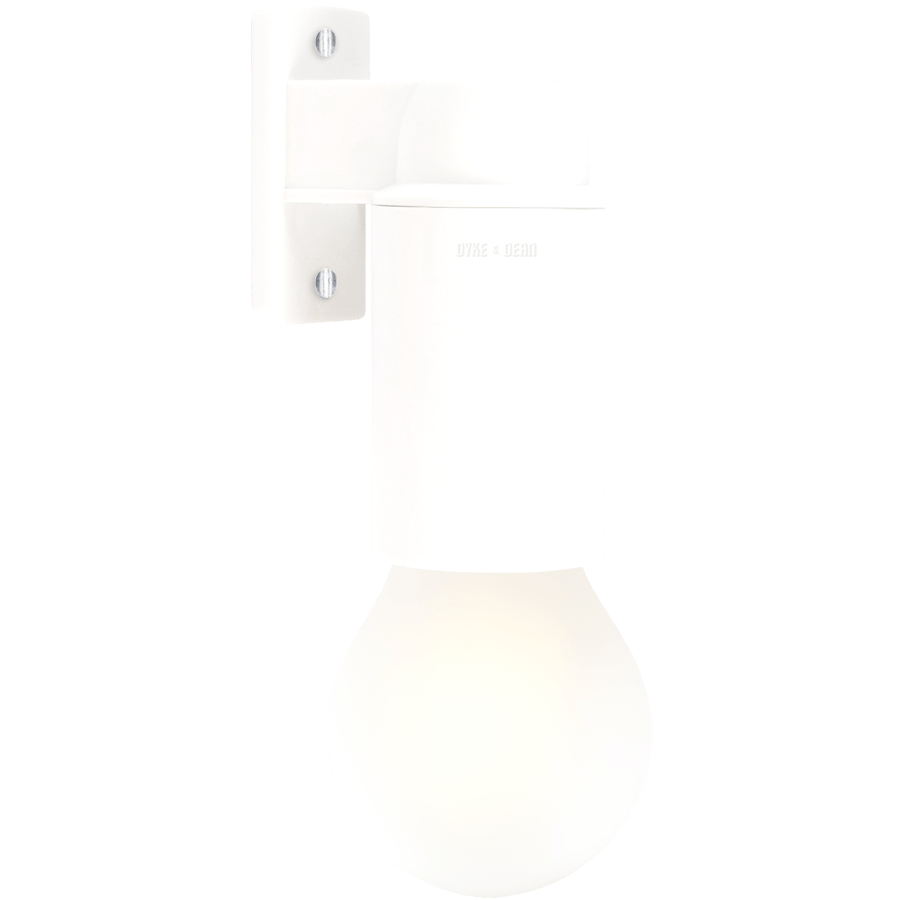 E14 WHITE RIGHT ARM WALL LAMP - DYKE & DEAN