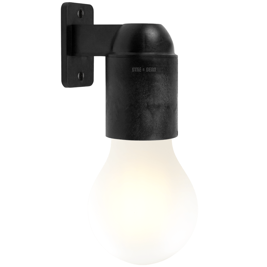 E27 BLACK RIGHT ARM WALL LAMP - DYKE & DEAN