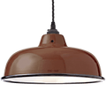 ENAMEL BROWN NECK VENT SHADE - DYKE & DEAN