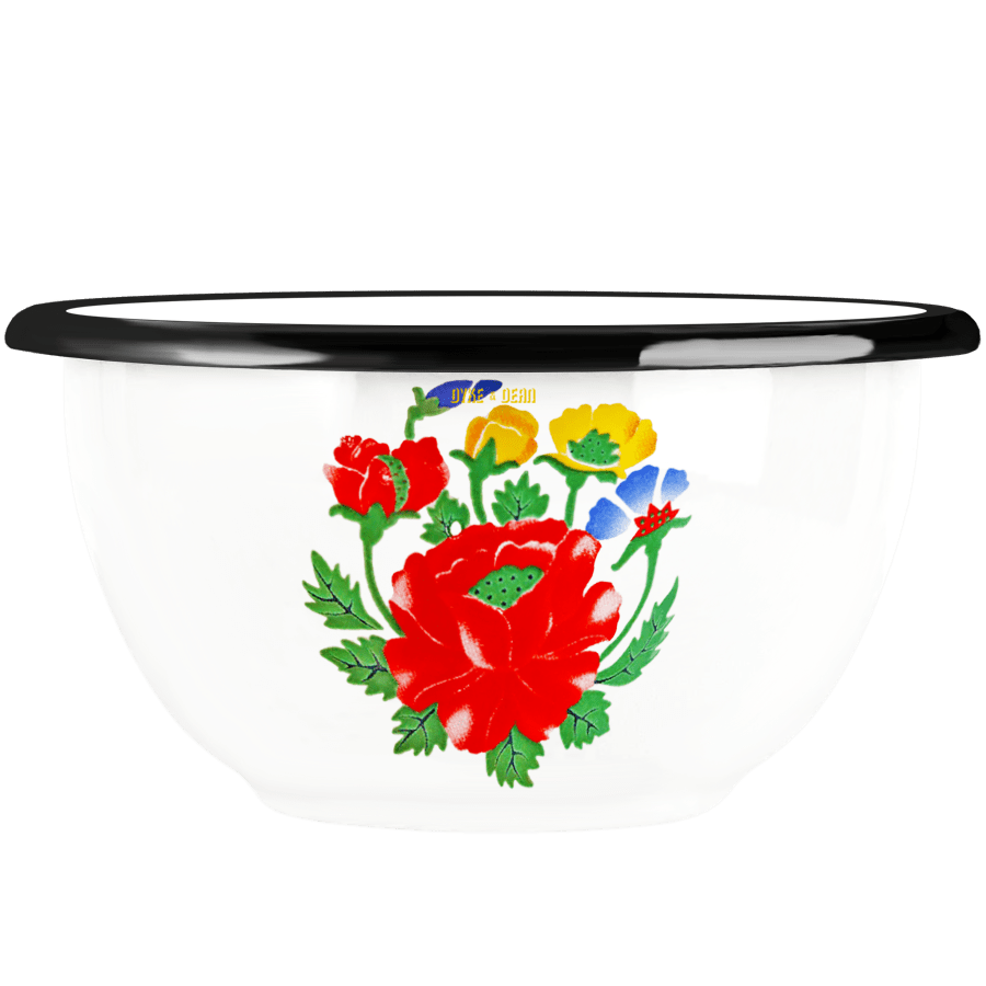 ENAMEL FLOWER BOWL - DYKE & DEAN