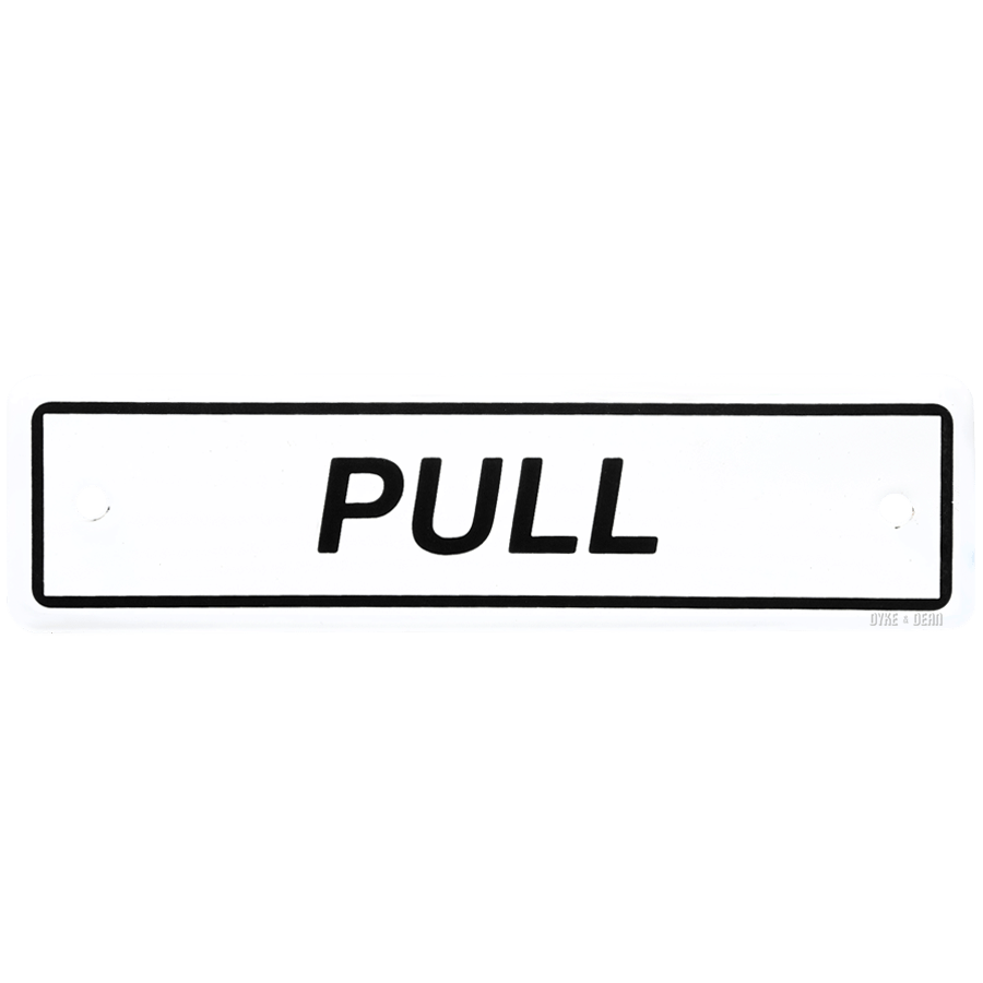 ENAMEL PULL SIGN - DYKE & DEAN