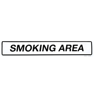 ENAMEL SMOKING AREA SIGN - DYKE & DEAN