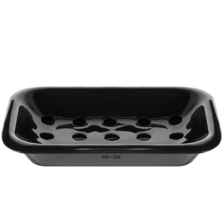 ENAMEL SOAP DISH BLACK - DYKE & DEAN