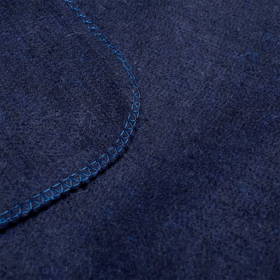 FELTED RECYCLED NAVY BLANKET - DYKE & DEAN