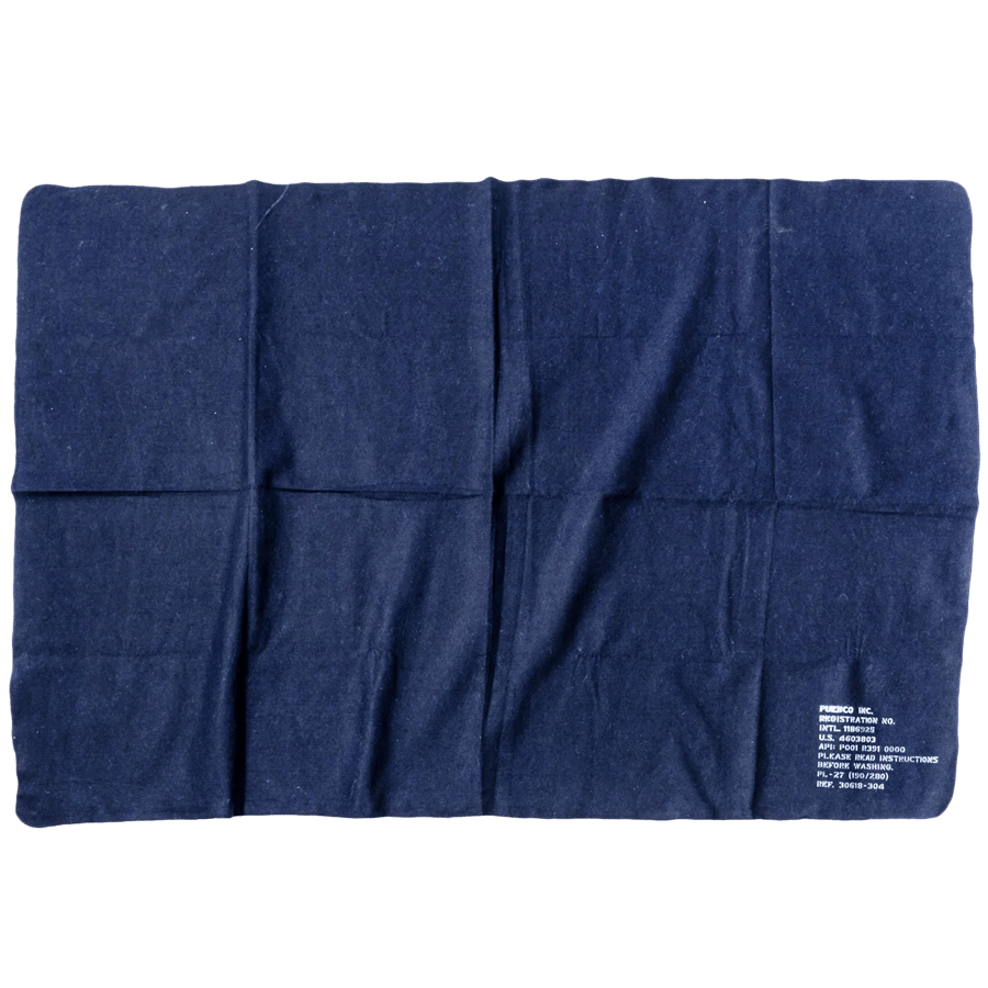 FELTED RECYCLED NAVY BLANKET - DYKE & DEAN