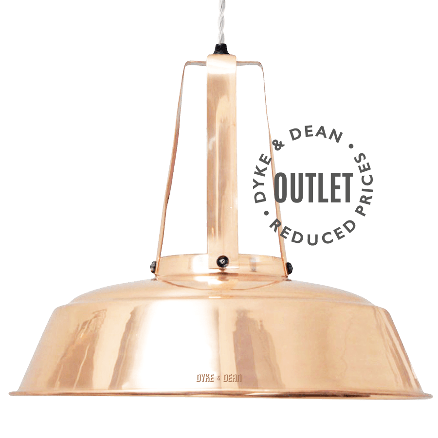 FIN NECK ENAMEL SHADE PENDANT OUTLET - DYKE & DEAN