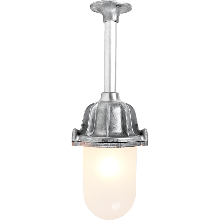 FIXED CEILING CAST FROSTED LANTERN - DYKE & DEAN