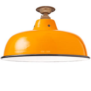 FIXED NECK VENT ORANGE ENAMEL SHADE - DYKE & DEAN