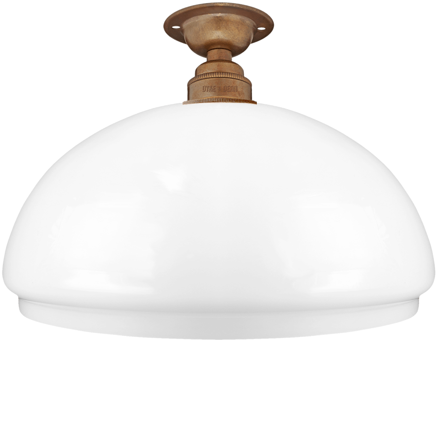 FIXED OPAL DOME GLASS SHADE MEDIUM - DYKE & DEAN