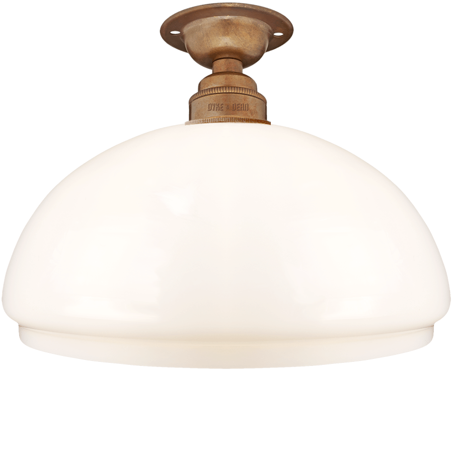 FIXED OPAL DOME GLASS SHADE SMALL - DYKE & DEAN