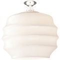 FIXED OPAL RIPPLE GLASS SHADE LARGE - DYKE & DEAN