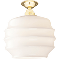 FIXED OPAL RIPPLE GLASS SHADE MEDIUM - DYKE & DEAN