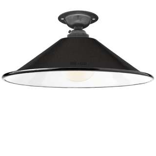 FIXED SMALL BLACK ENAMEL CONE SHADE - DYKE & DEAN