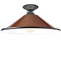 FIXED SMALL BROWN ENAMEL CONE SHADE - DYKE & DEAN